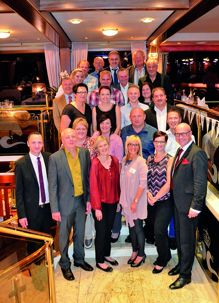 Jubilare auf der Betriebsfeier 