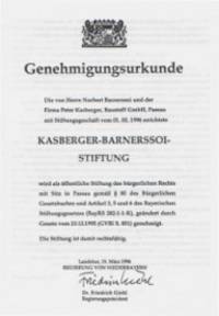 Genehmigungsurkunde
